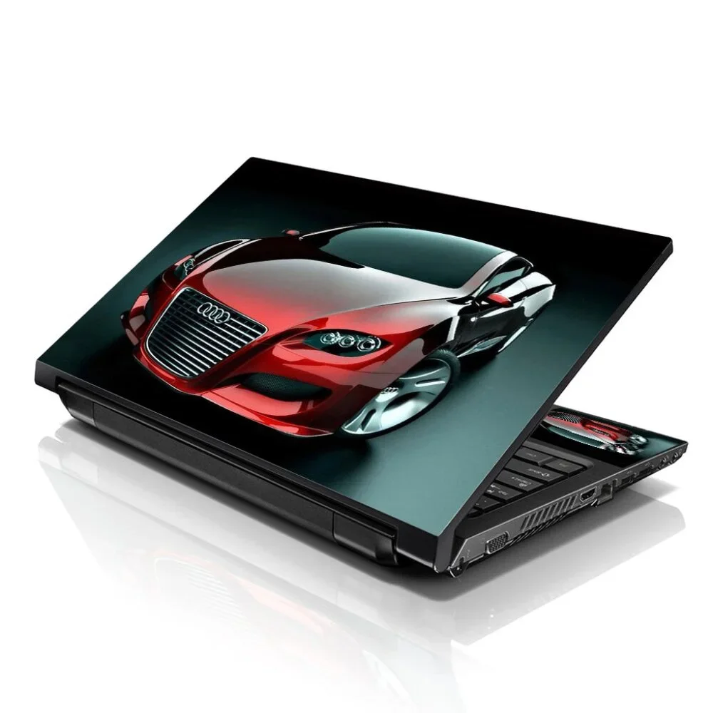 LSS 15.6 & 17.3 Inches Laptop Notebook Skin Sticker Decal - Red Audi Car